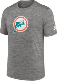 Youth Nike Heather Gray Miami Dolphins Throwback Performance T-Shirt Size: Large