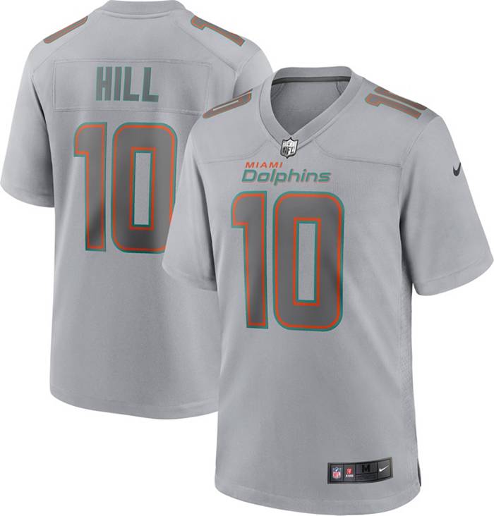 Nike Men's Miami Dolphins Tyreek Hill #10 Atmosphere Grey Game Jersey