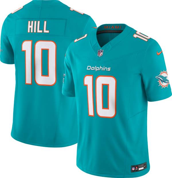 Tyreek Hill #10 Miami Dolphins Stitched White/Green Youth Size S-XL Jersey..