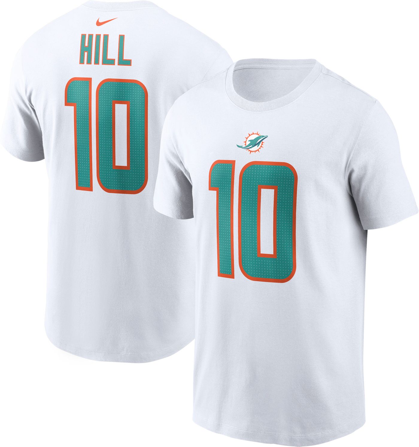 Nike Men s Miami Dolphins Tyreek Hill 10 White T Shirt Dick s Sporting Goods