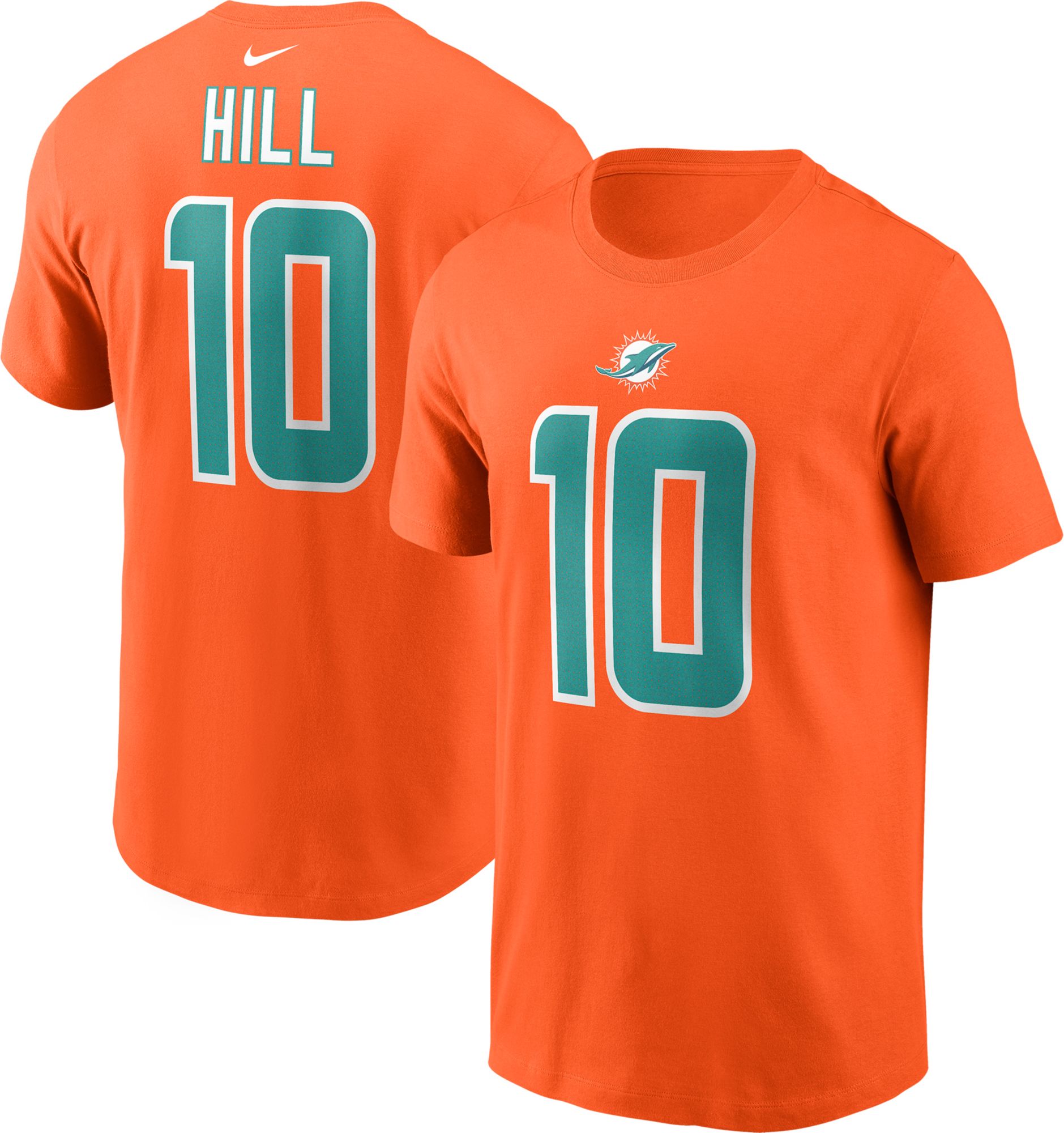 Nike Men's Miami Dolphins Tyreek Hill #10 Orange T-Shirt product image