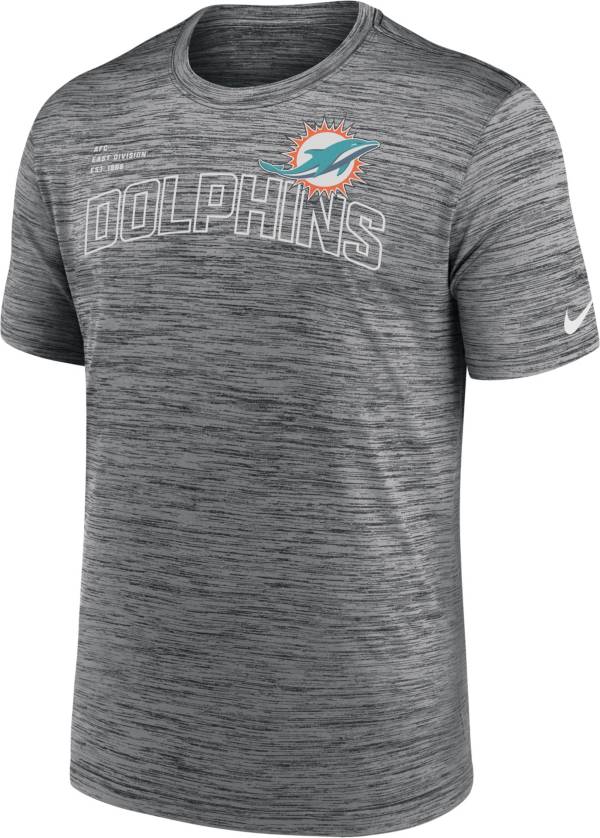 Nike Men's Miami Dolphins Velocity Arch Anthracite T-Shirt | Dick's ...