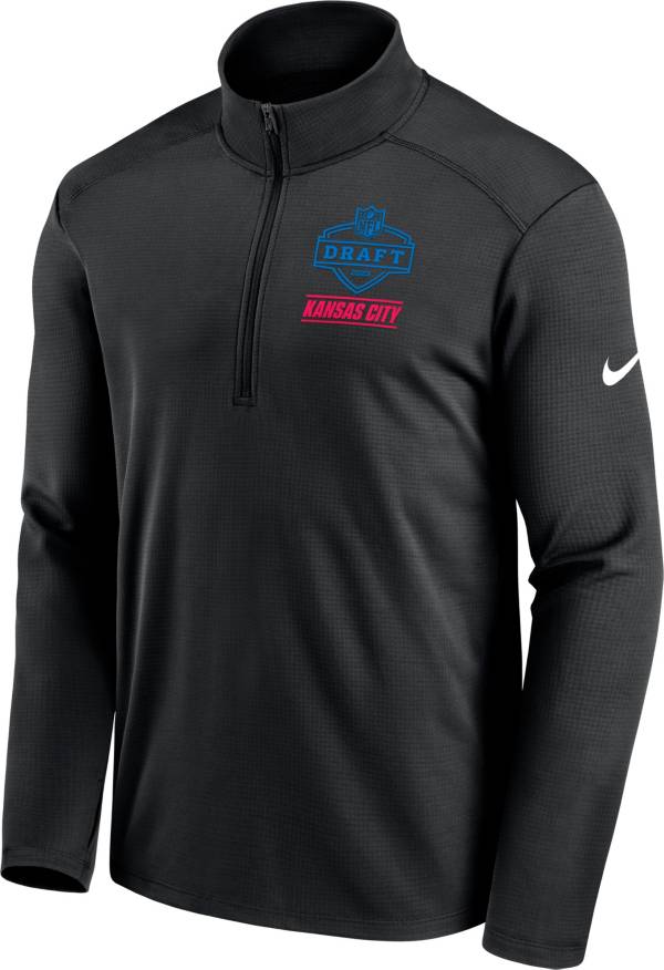 Nike Men's 2023 NFL Draft Pacer Black Half-Zip Pullover Shirt product image