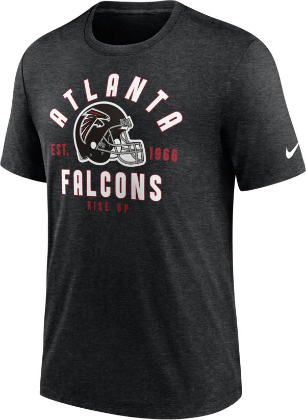 Nike Men's Atlanta Falcons Blitz Stacked Black Heather T-Shirt