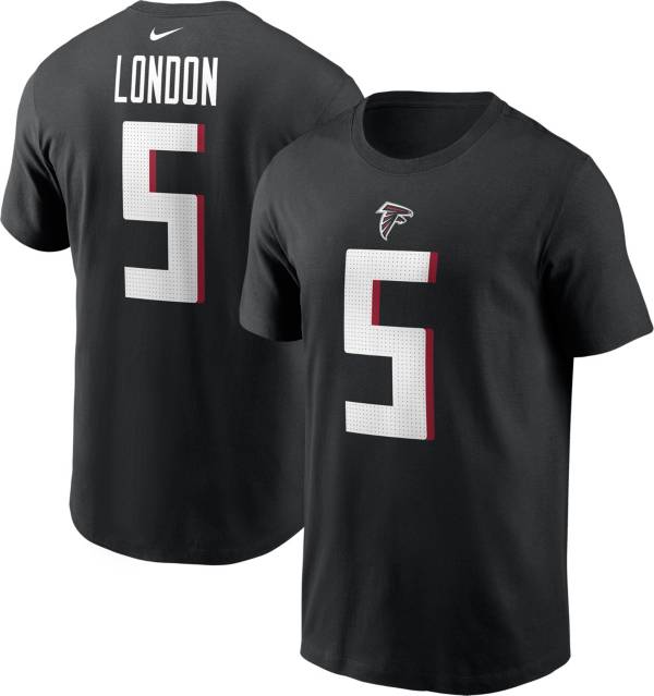 Men's Nike Drake London Black Atlanta Falcons Player Name & Number T-Shirt