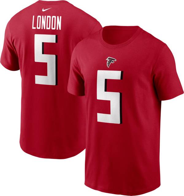 Nike Men's Atlanta Falcons Drake London #5 Red T-Shirt