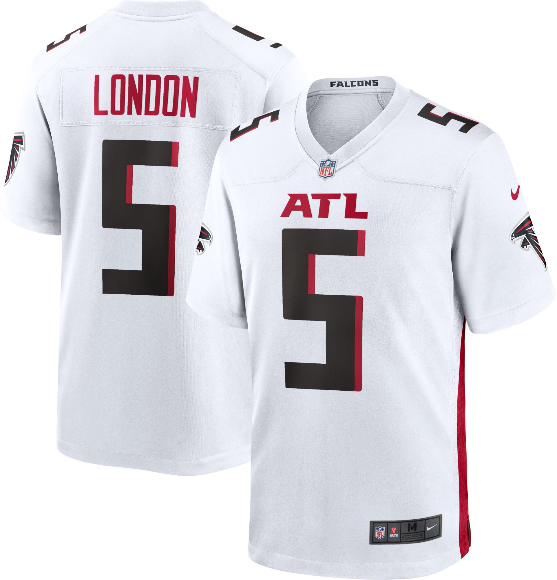 Nike Men's Atlanta Falcons Drake London #5 White Game Jersey product image