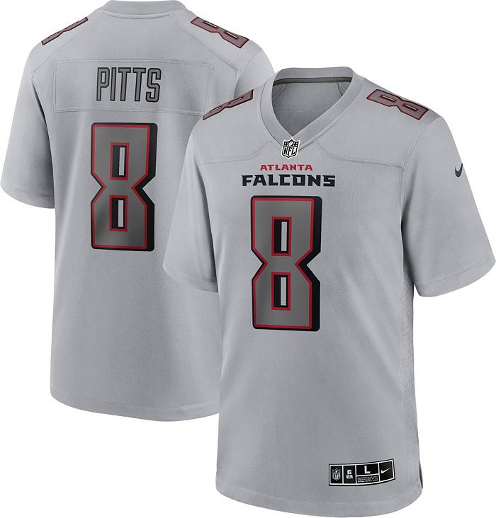 Nike Men's Atlanta Falcons Kyle Pitts #8 Atmosphere Grey Game Jersey