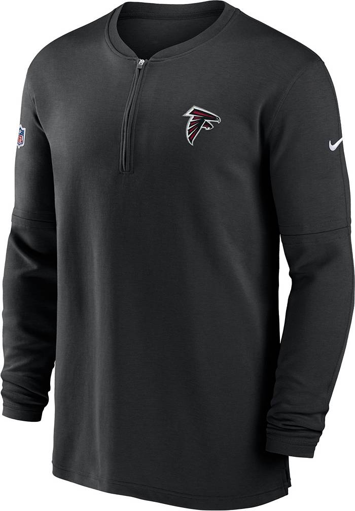 Nike Men's Atlanta Falcons Sideline Black Half-Zip Long Sleeve Top