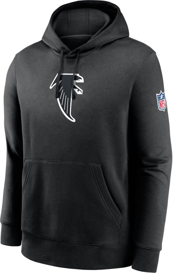 Men's Gray Atlanta Falcons Retro Stripe Fleece Pullover Hoodie