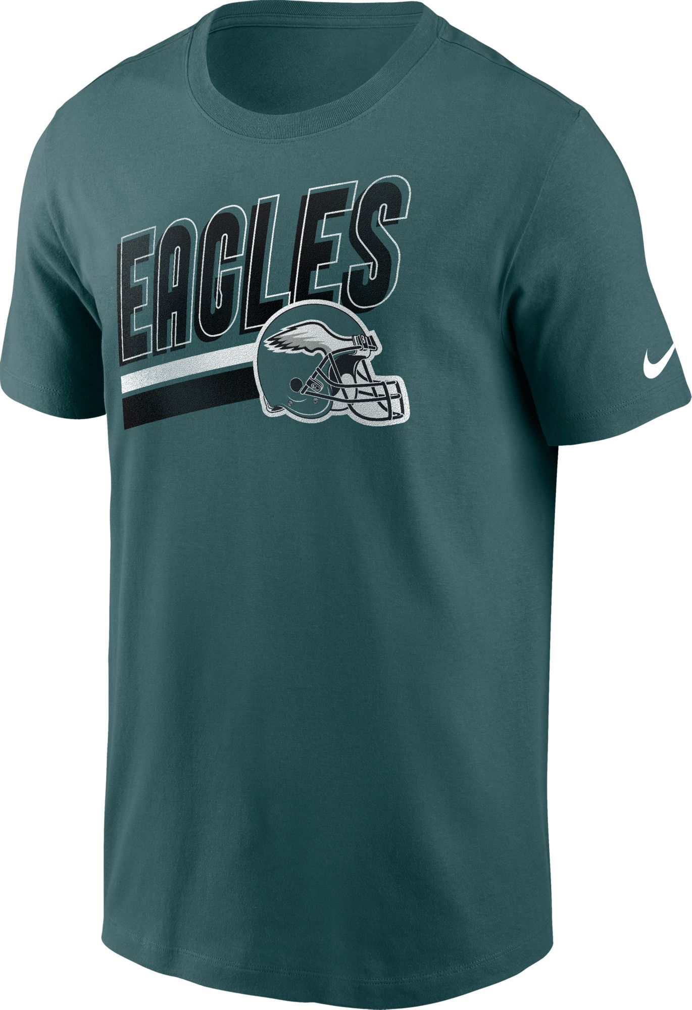 Nike Men's Philadelphia Eagles Blitz Helmet Teal T-Shirt