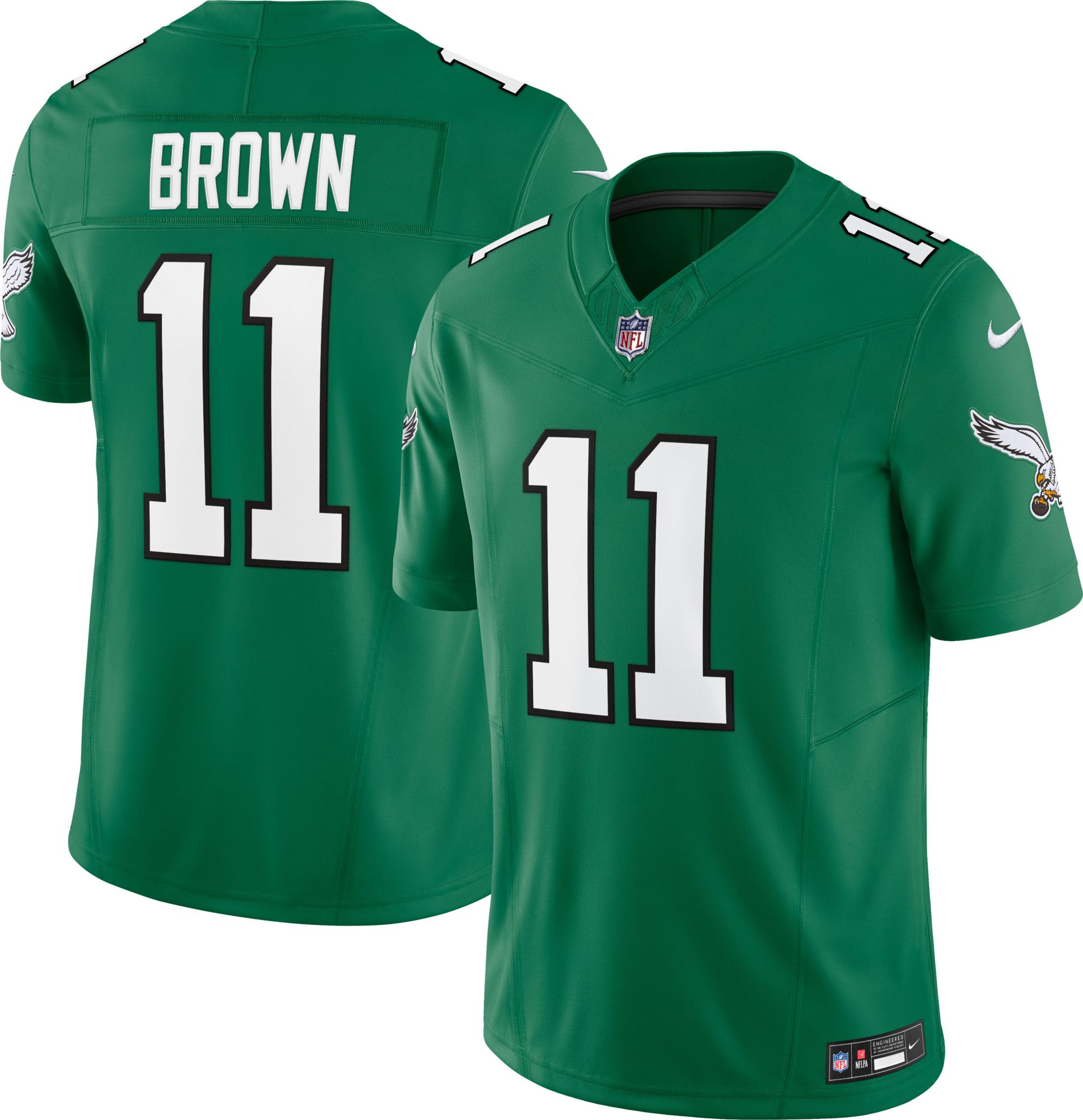 Nike Men's Philadelphia Eagles A.J. Brown #11 Vapor F.U.S.E. Alternate Kelly Green Limited Jersey product image
