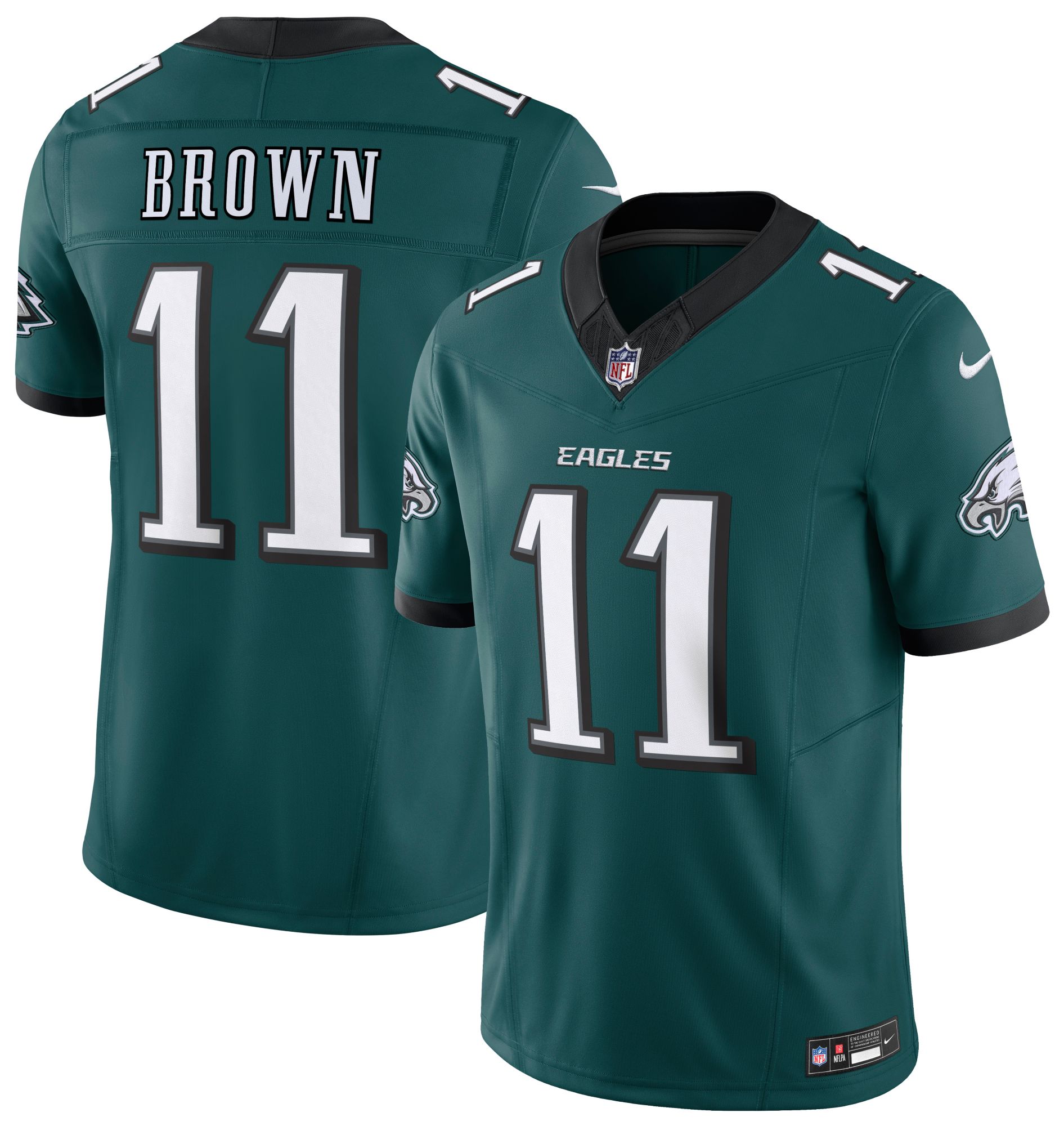 Nike Men's Philadelphia Eagles A.J. Brown #11 Vapor F.U.S.E. Teal Limited Jersey product image
