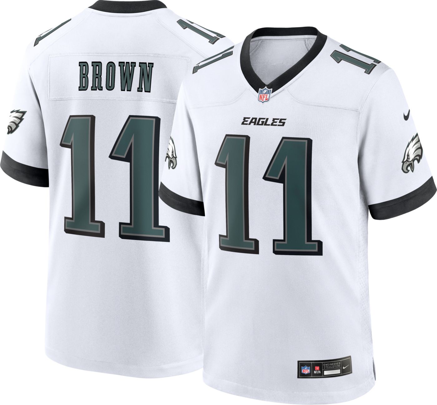 Nike Men s Philadelphia Eagles A.J. Brown 11 White Game Jersey Dick s Sporting Goods