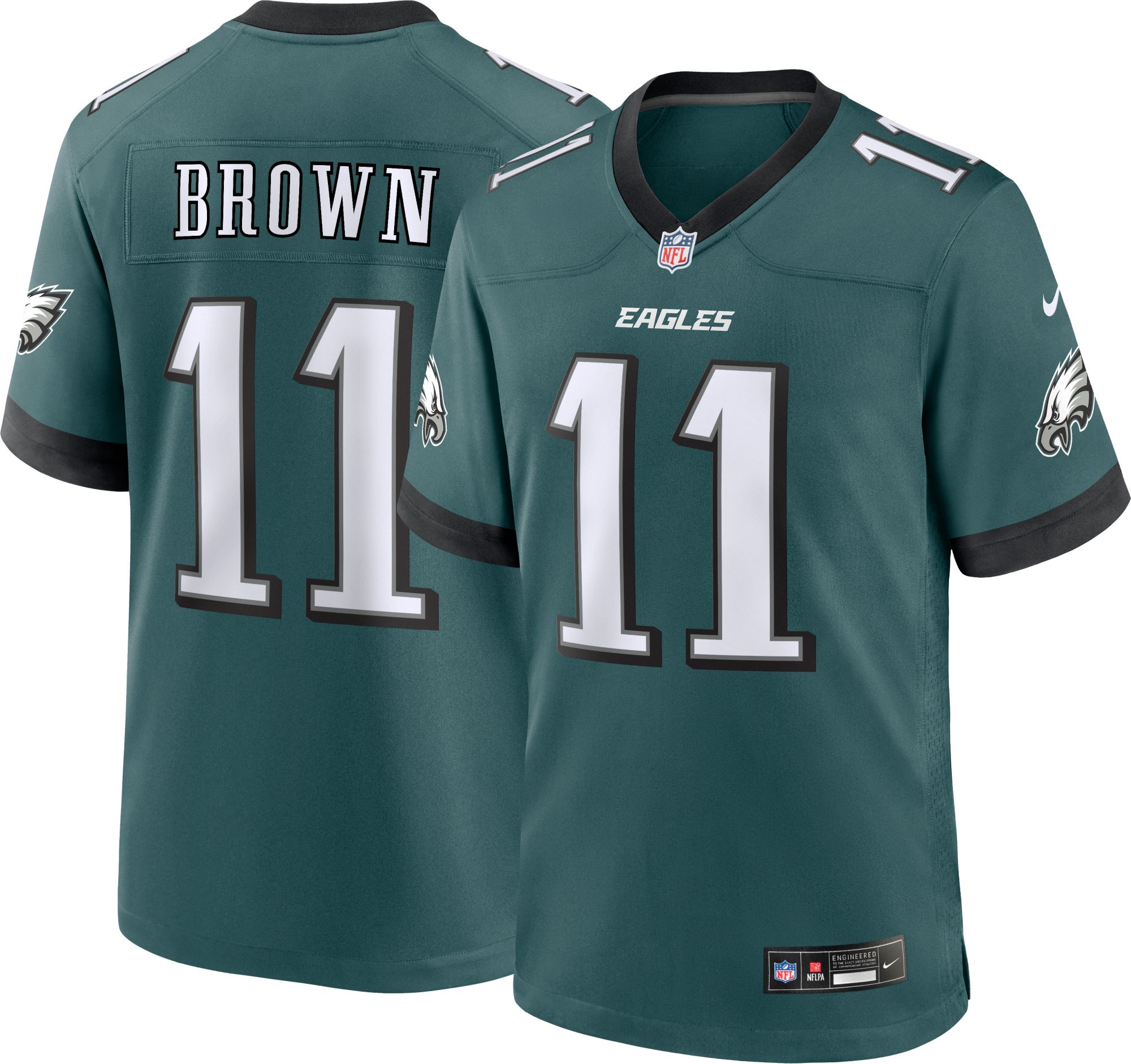 Nike Men's Philadelphia Eagles A.J. Brown #11 Teal Game Jersey product image