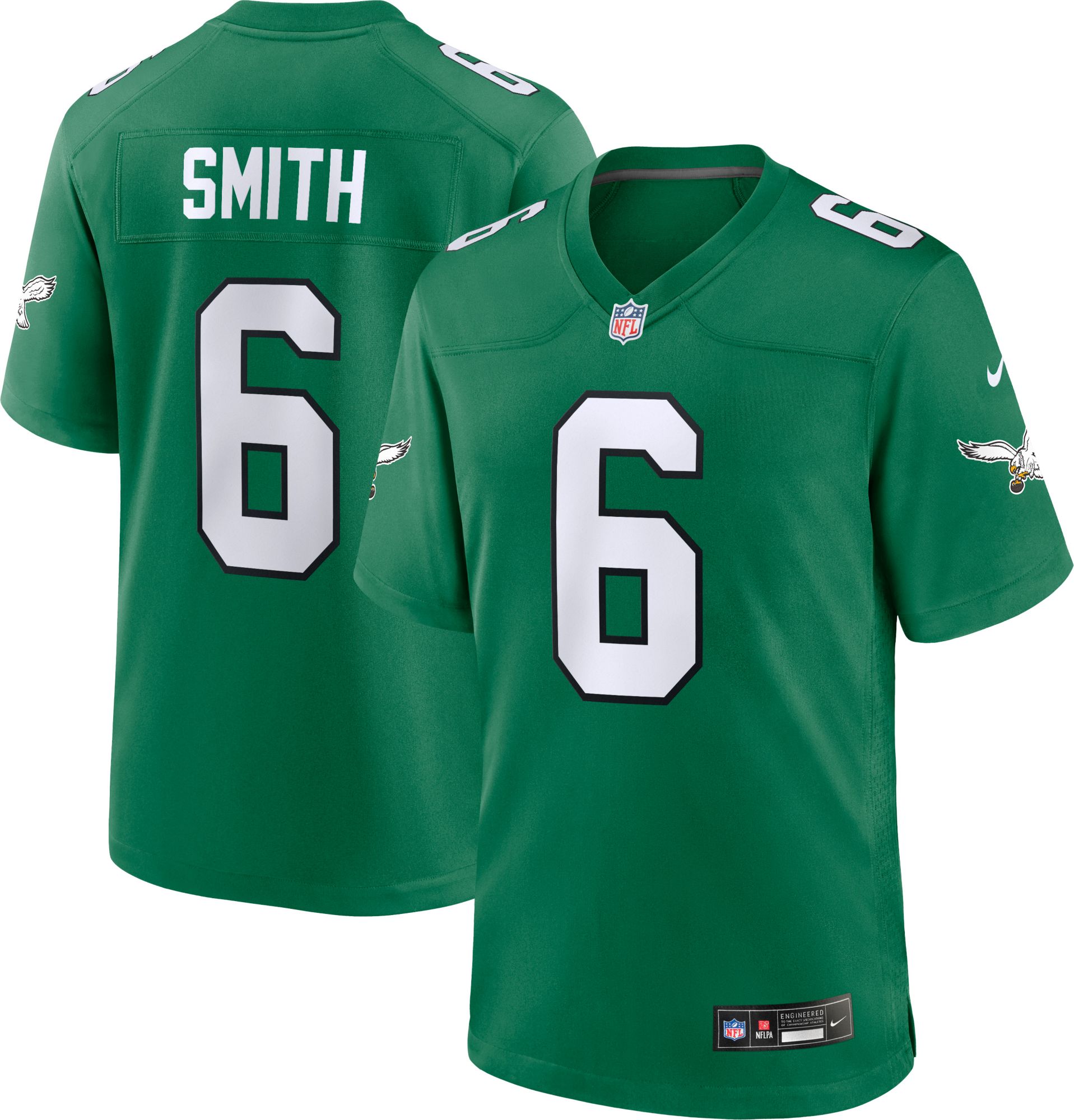 Nike Men's Philadelphia Eagles DeVonta Smith #6 Alternate Kelly Green Game Jersey product image
