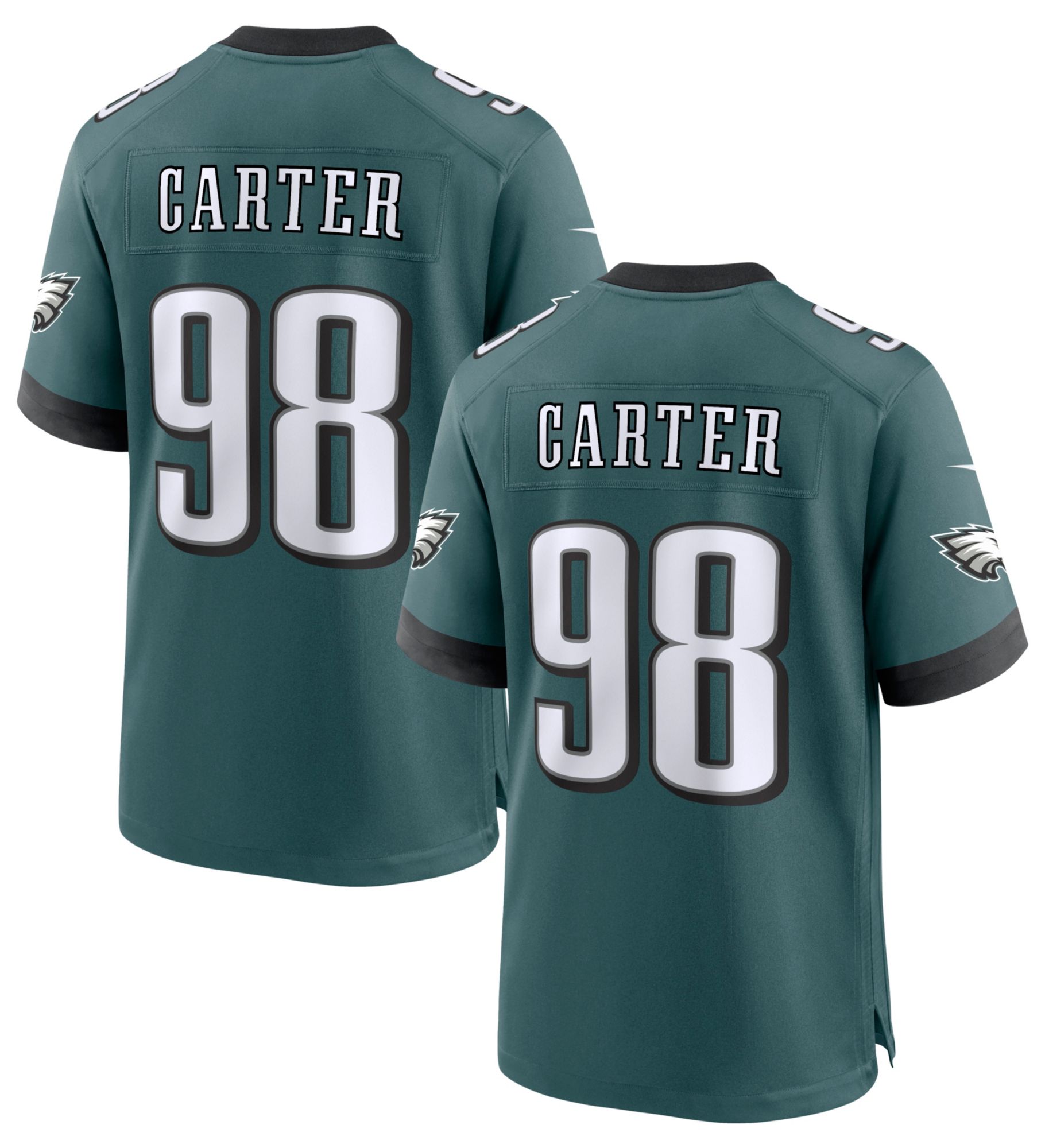 Nike Men's Philadelphia Eagles Jalen Carter #98 Teal Game Jersey product image