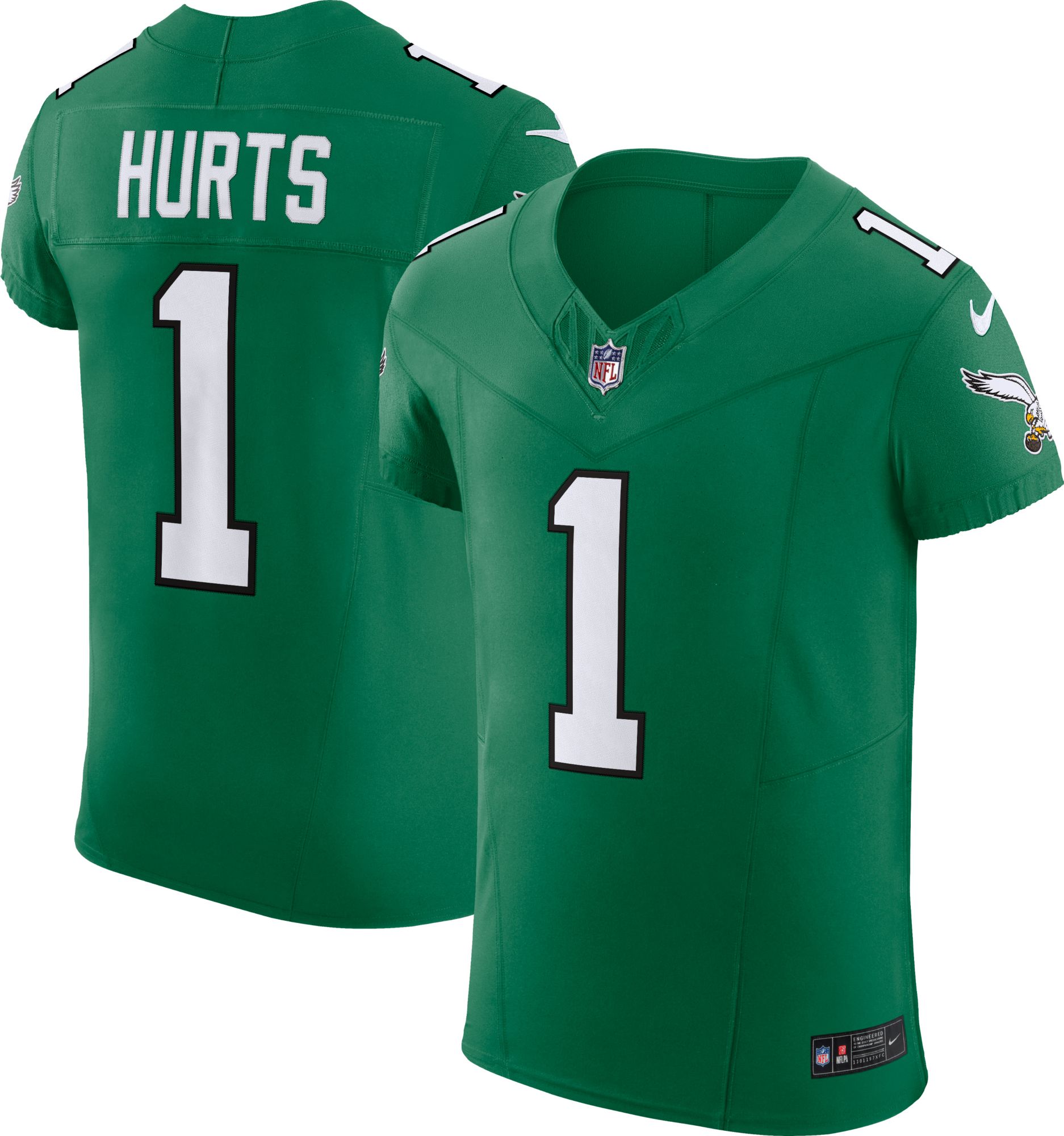 Nike Men's Philadelphia Eagles Jalen Hurts #1 Alternate Kelly Green Elite Jersey product image