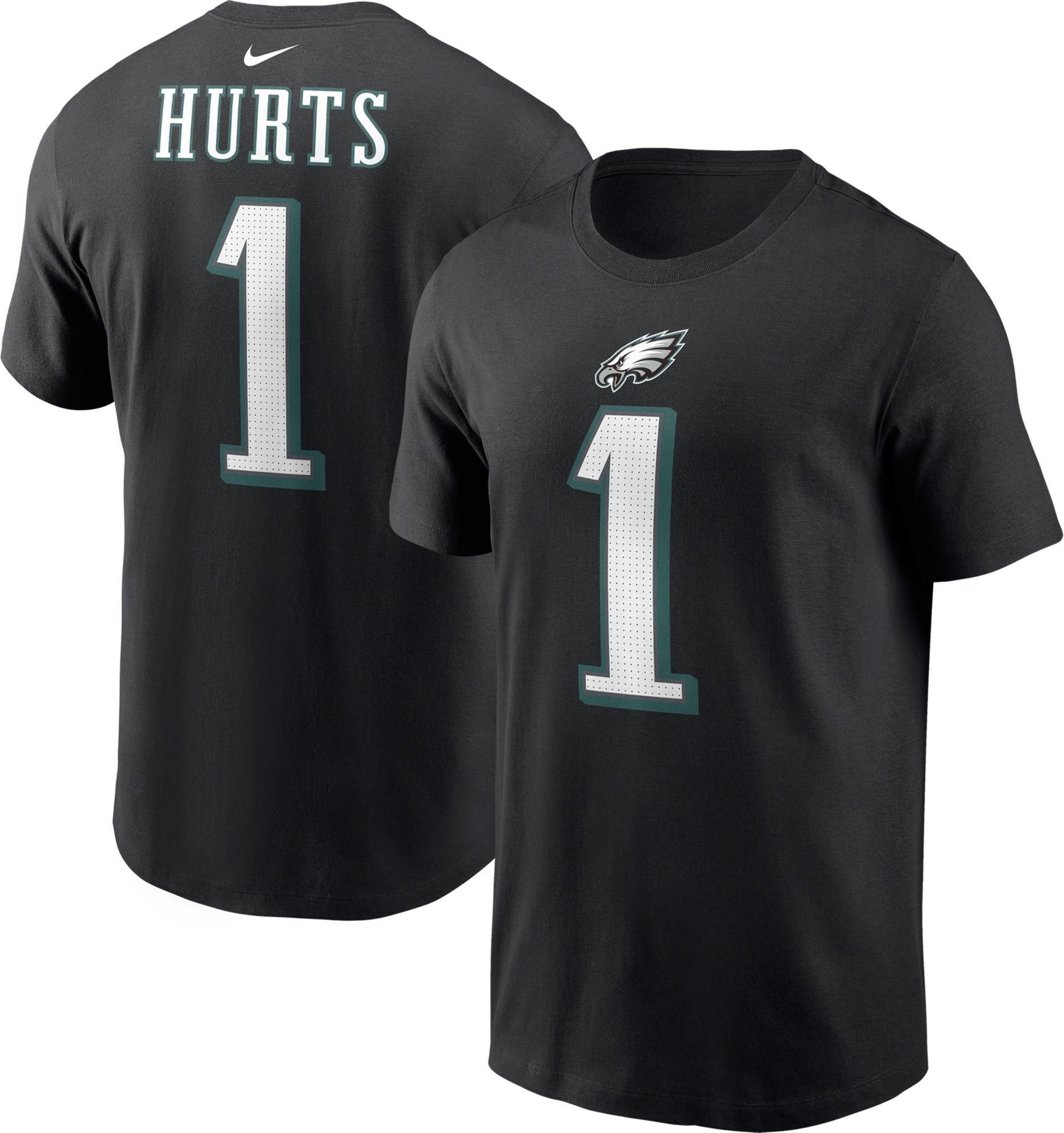 Nike Men's Philadelphia Eagles Jalen Hurts #1 Black T-Shirt product image