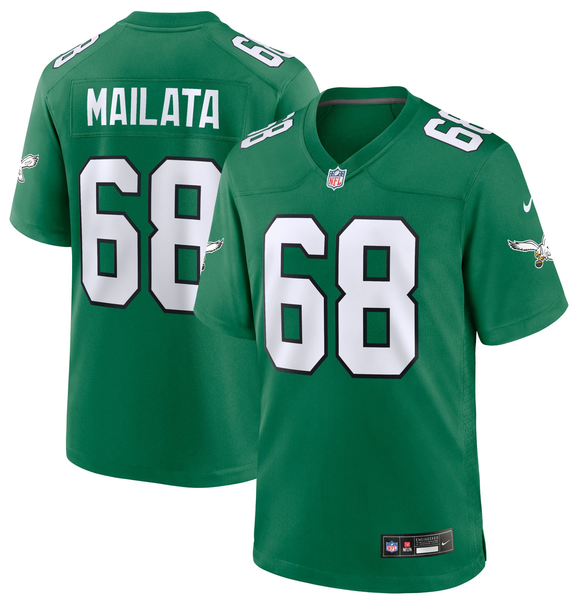 Nike Men's Philadelphia Eagles Jordan Mailata #68 Alternate Kelly Green Game Jersey product image