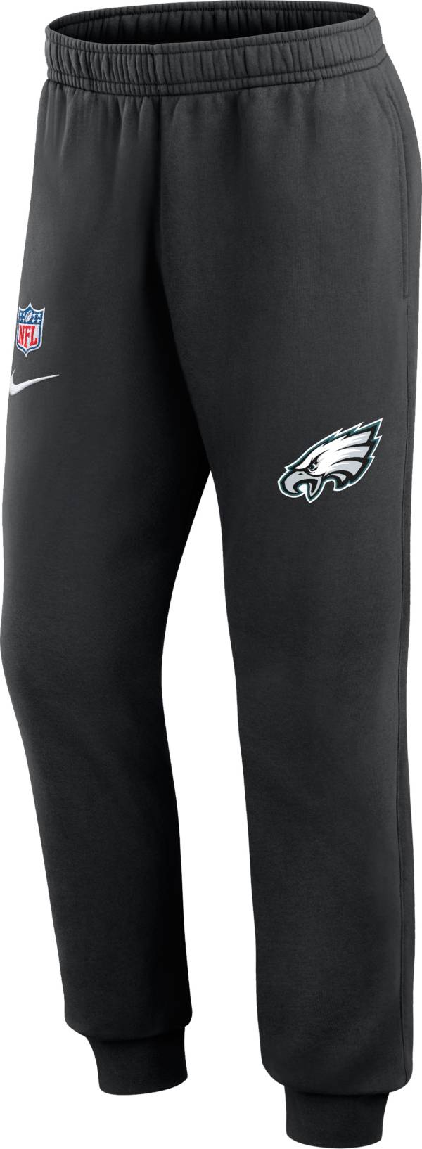 nike men's philadelphia eagles sideline therma fit black pullover hoodie