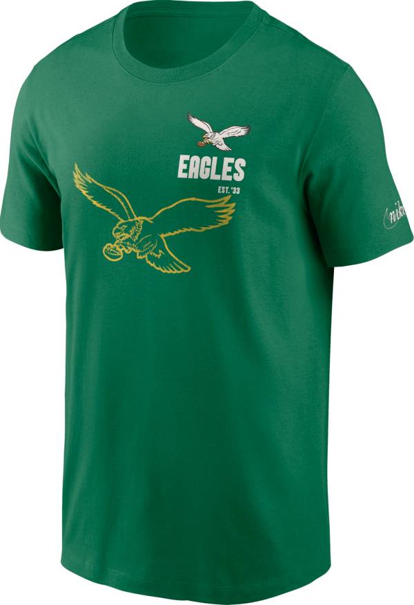 Nike Men's Philadelphia Eagles Throwback Shield Green T-Shirt