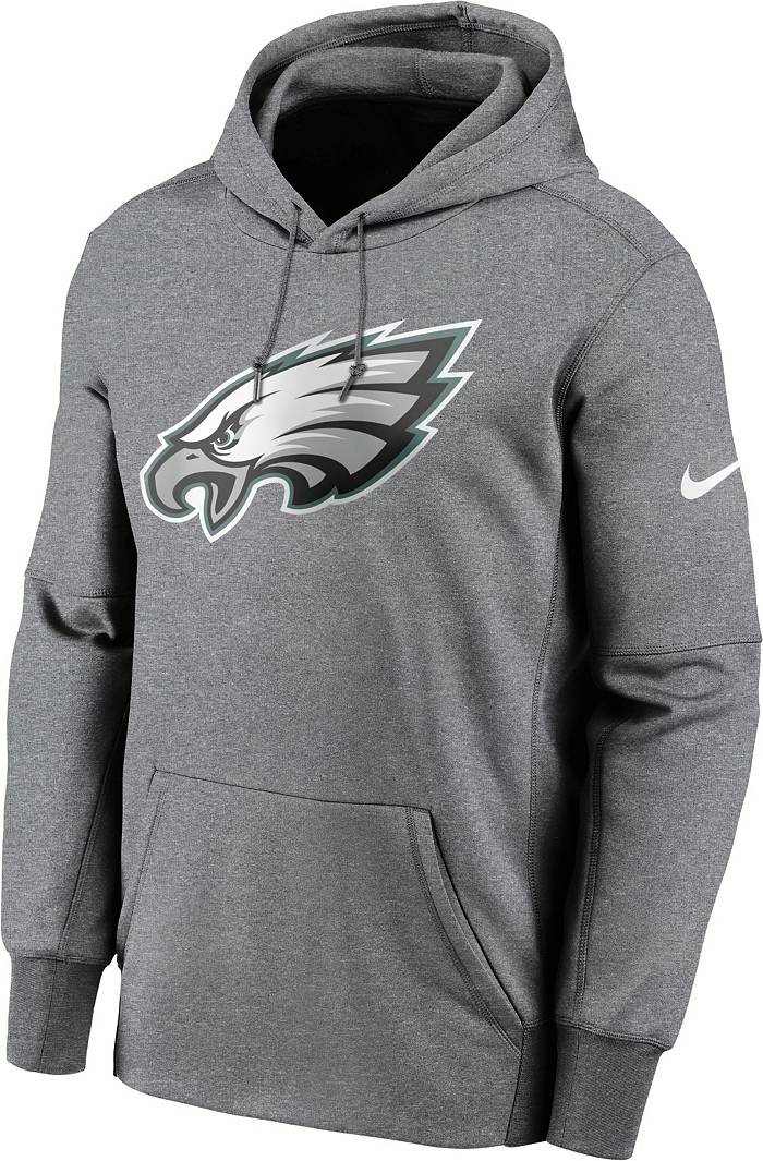 Nike Men's Philadelphia Eagles Logo Therma-FIT Grey Hoodie