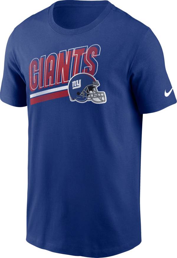 Nike Men's New York Giants Blitz Helmet Blue T-Shirt