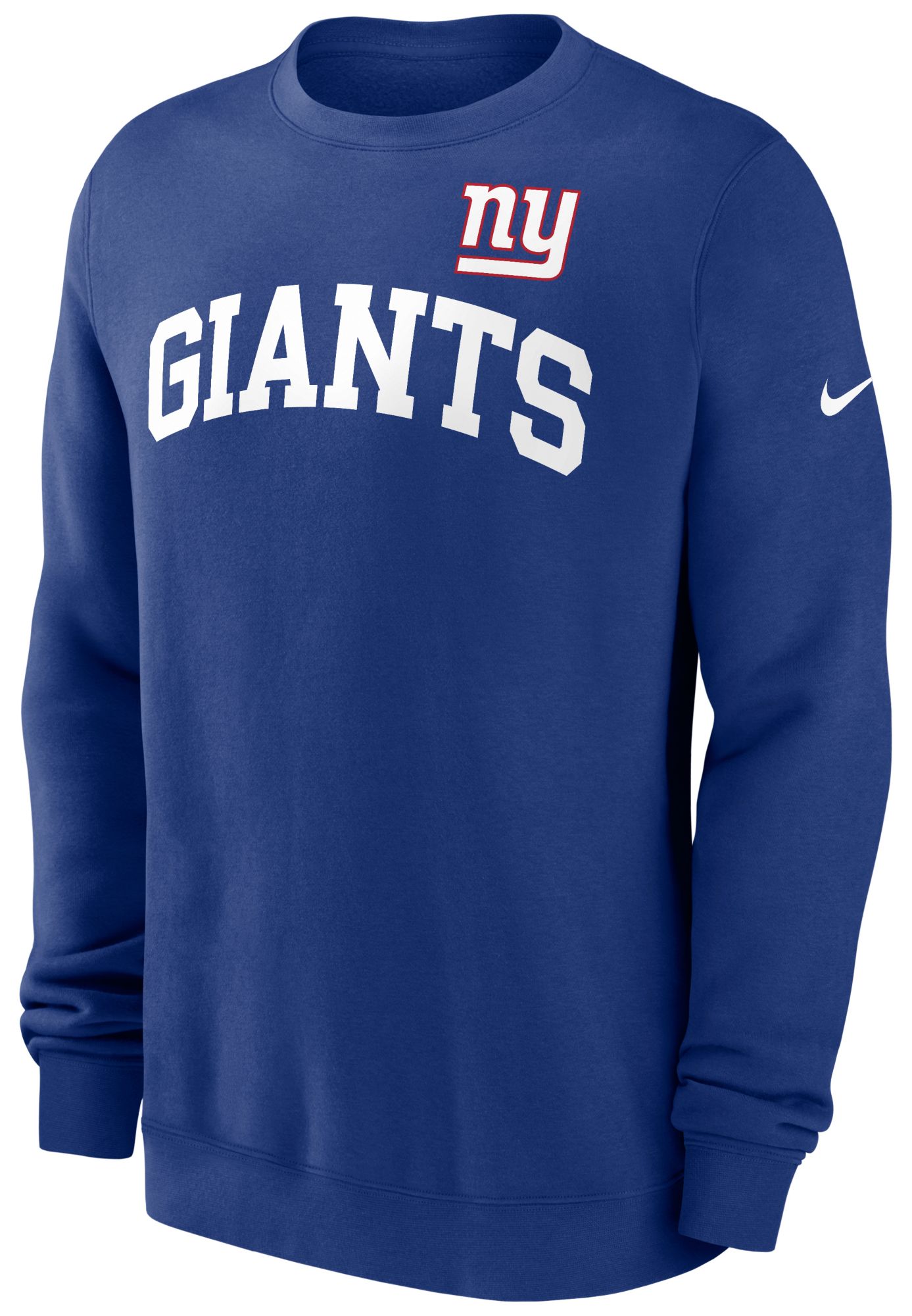 Nike Men's New York Giants Sideline Club Rush Blue Long Sleeve Crew Sweatshirt product image