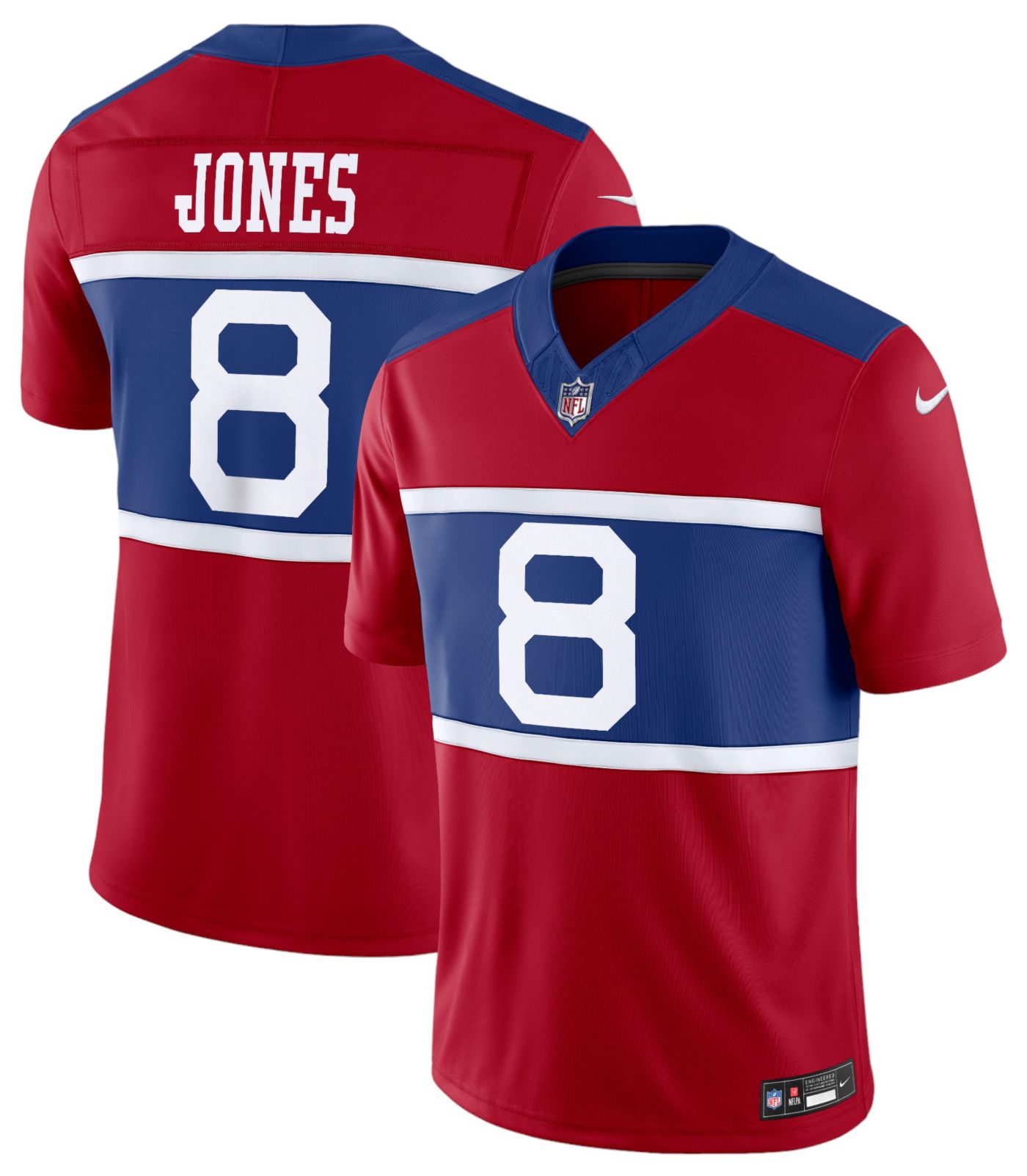 Nike Men s New York Giants Daniel Jones 8 Vapor F.U.S.E. Red Alternate Limited Jersey Dick s Sporting Goods