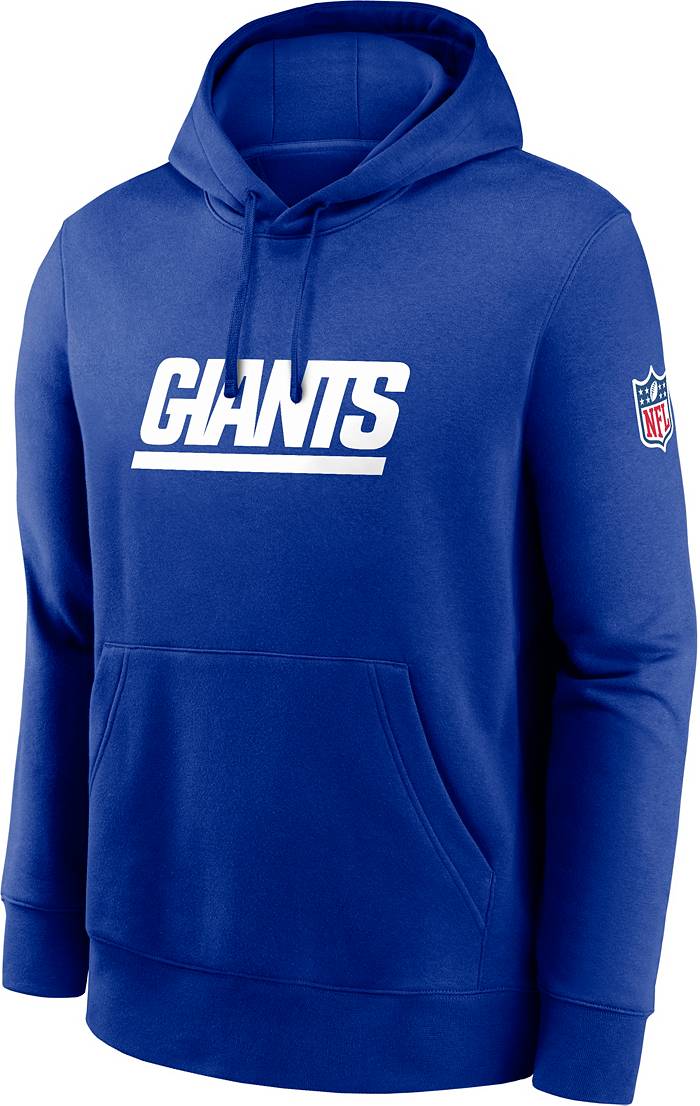 Men's Nike Royal New York Giants 2023 Sideline Club Alternate Tri-Blend Pullover Hoodie Size: Medium