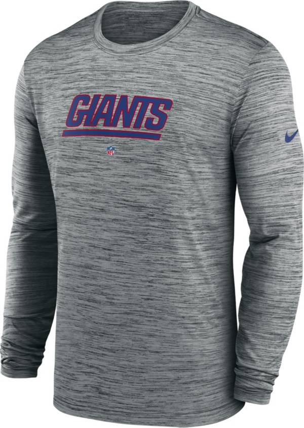 Nike Men's New York Giants Sideline Velocity Dark Grey Heather Long Sleeve T-Shirt product image