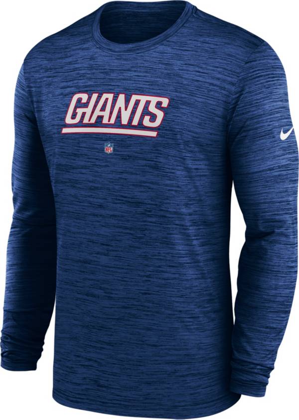 Nike Men's New York Giants Sideline Velocity Blue Long Sleeve T-Shirt product image
