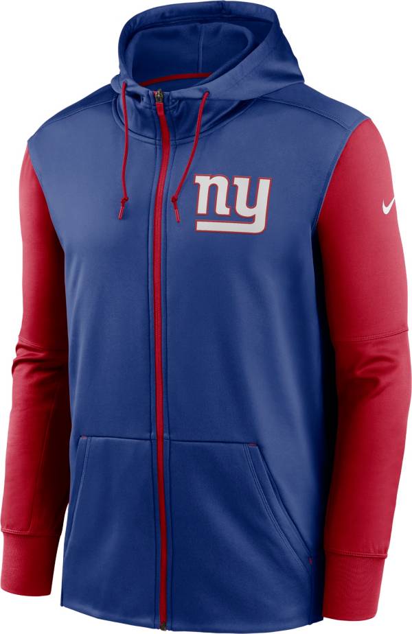 Nike Men's New York Giants Therma-FIT Color Block Royal Full-Zip Hoodie product image