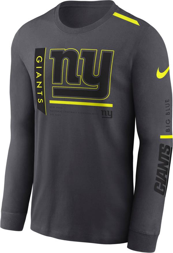 Nike Men's New York Giants 2023 Volt Dri-FIT Anthracite Long Sleeve T-Shirt product image