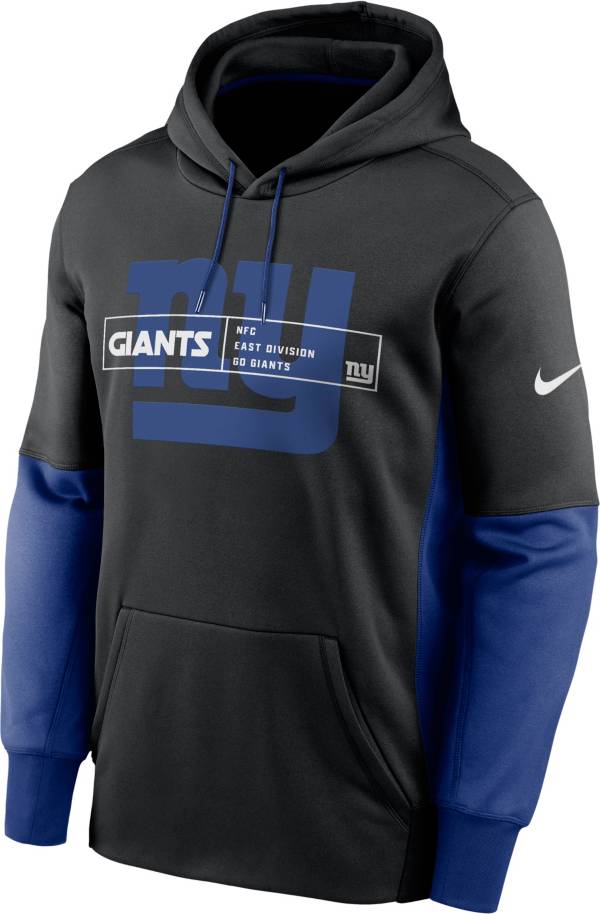 Nike Men's New York Giants Overlap Black Pullover Hoodie