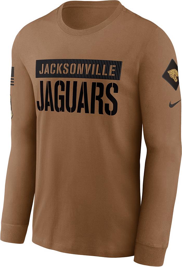 Nike Men's Jacksonville Jaguars 2023 Salute to Service Brown Long Sleeve  T-Shirt