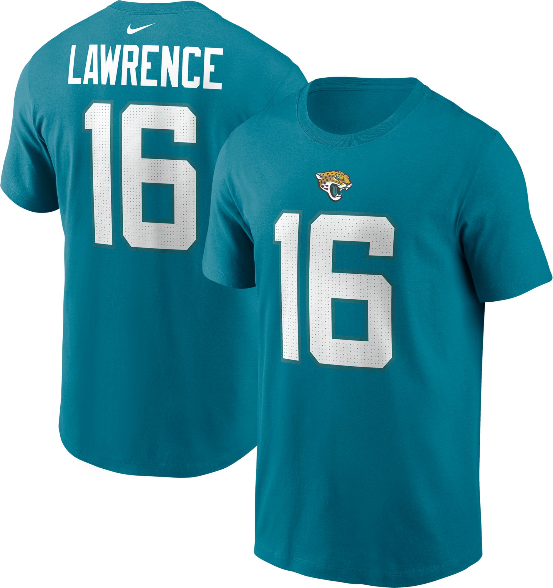 Nike Men's Jacksonville Jaguars Trevor Lawrence #16 Teal T-Shirt product image