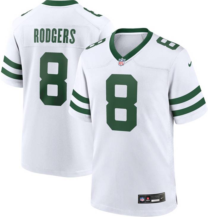 Nike Men's New York Jets Aaron Rodgers #8 Alternate White Game