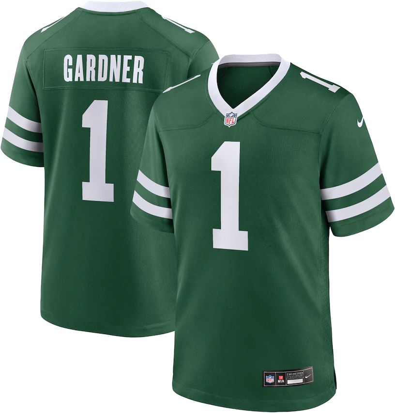 Nike Men's New York Jets Ahmad Sauce Gardner #1 Green Game Jersey product image