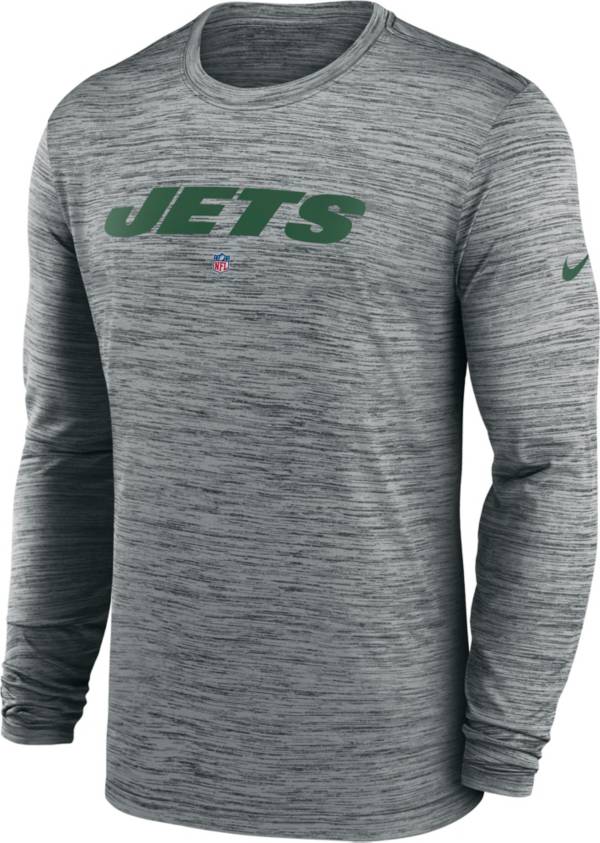 Nike Men's New York Jets Sideline Velocity Dark Grey Heather Long Sleeve T-Shirt product image