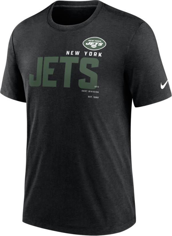 Nike Men's New York Jets Team Name Heather Black Tri-Blend T-Shirt product image