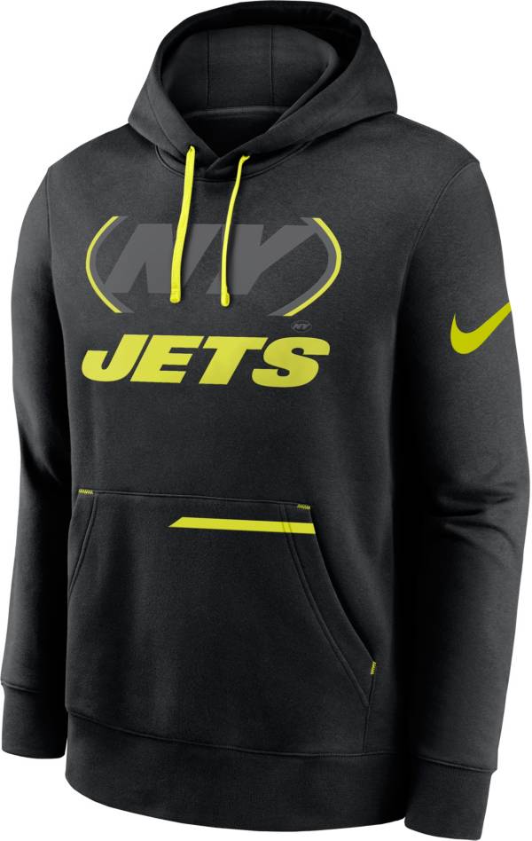 Nike Men's New York Jets 2023 Volt Black Pullover Hoodie product image