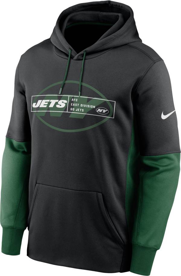 Nike Men's New York Jets Overlap Black Pullover Hoodie product image