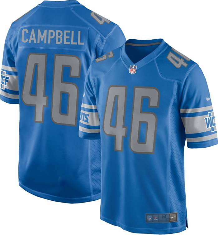 Nike Men's Detroit Lions Jack Campbell #46 Blue Game Jersey