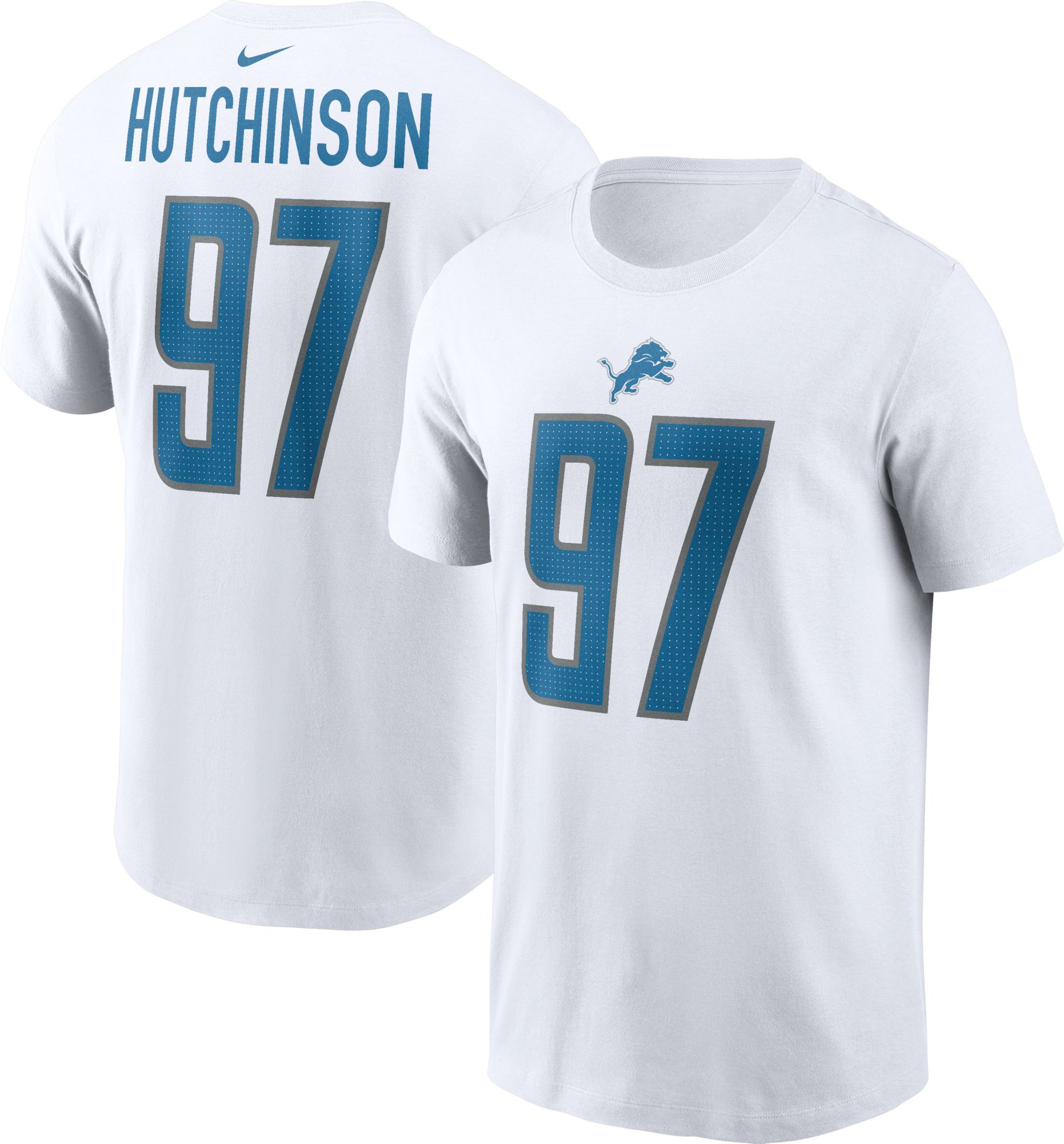 Nike Men's Detroit Lions Aidan Hutchinson #97 White T-Shirt product image
