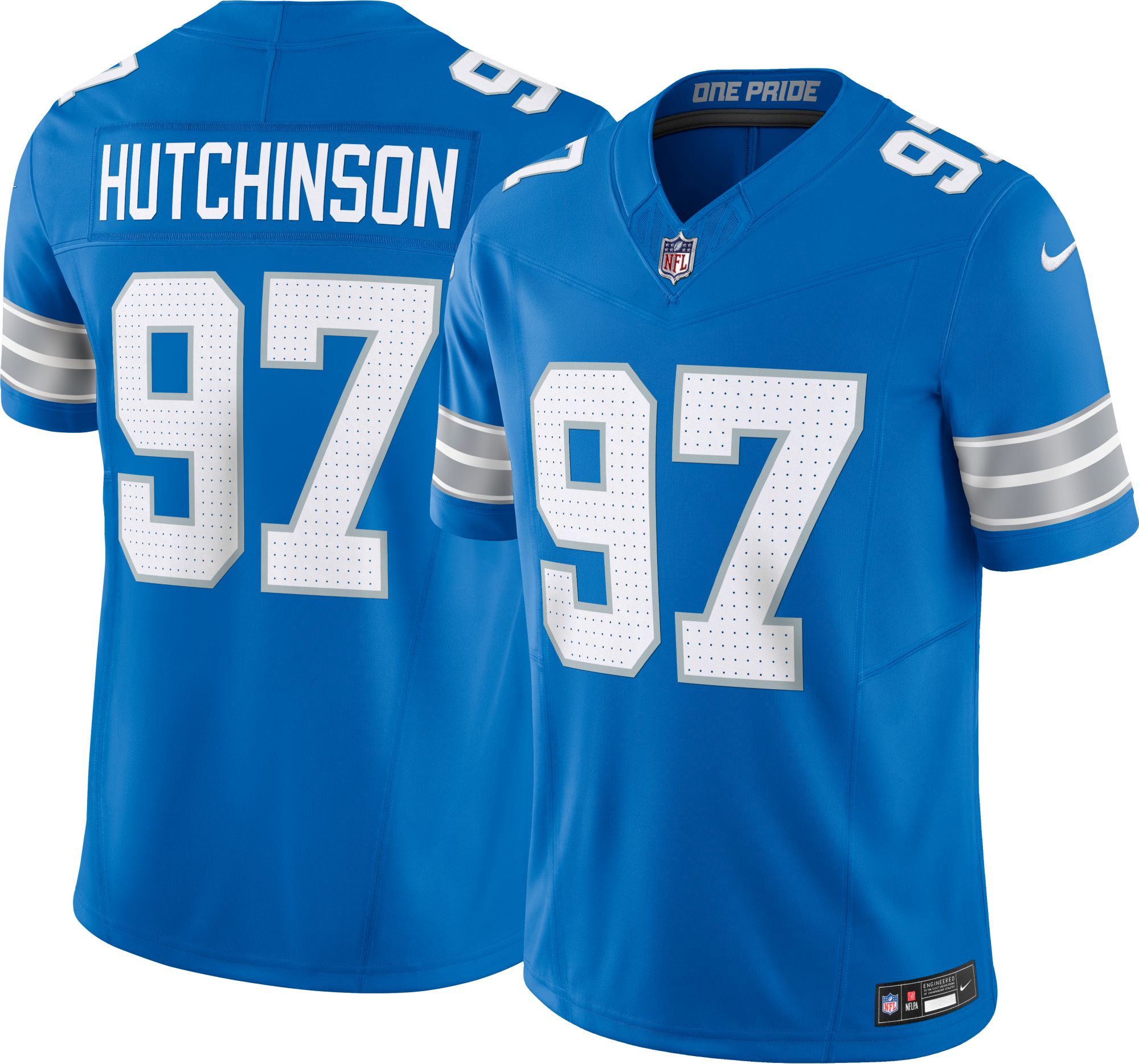 Nike Men's Detroit Lions Aidan Hutchinson #97 Vapor F.U.S.E. Blue Limited Jersey product image