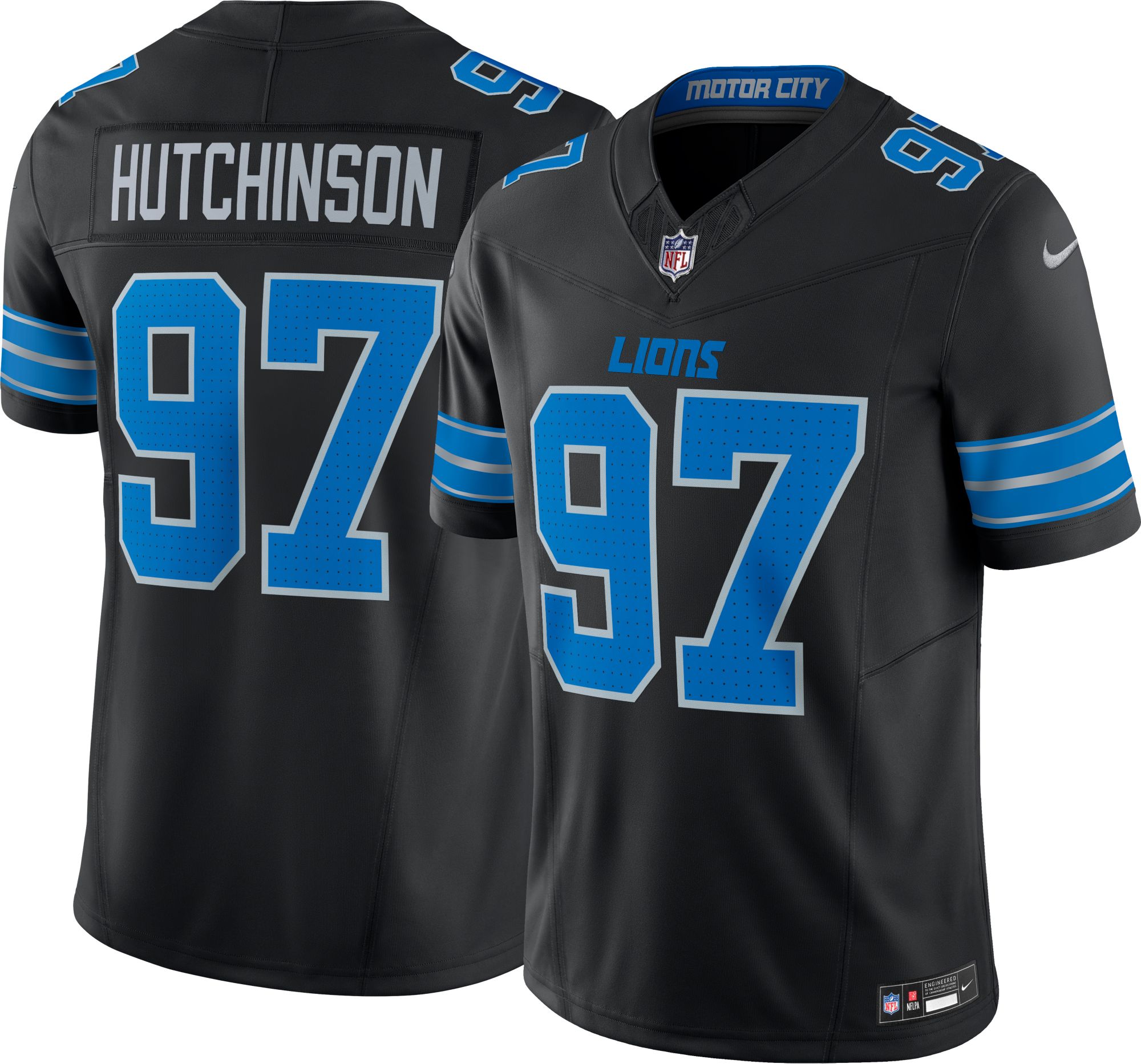 Nike Men's Detroit Lions Aidan Hutchinson #97 Vapor F.U.S.E. Black Alternate Limited Jersey product image