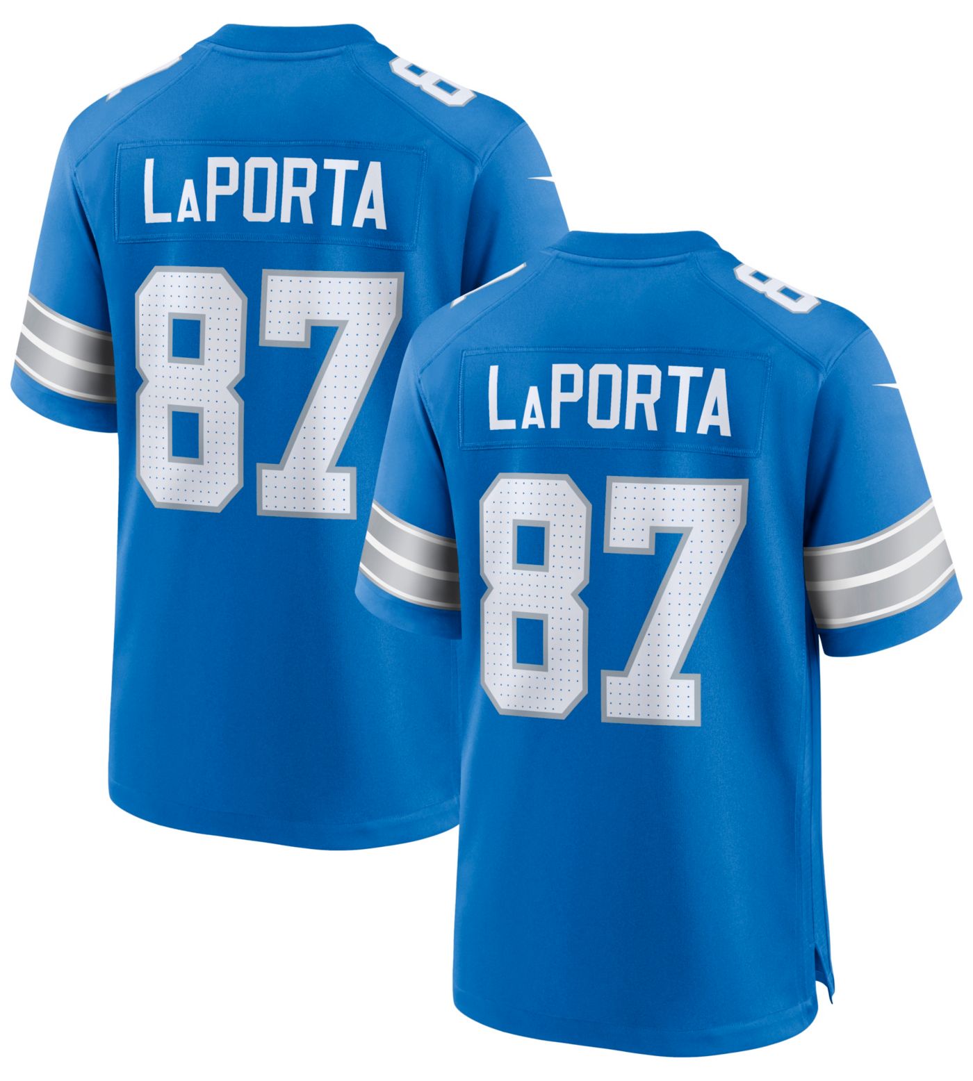 Nike Men s Detroit Lions Sam LaPorta 87 Blue Game Jersey Dick s Sporting Goods