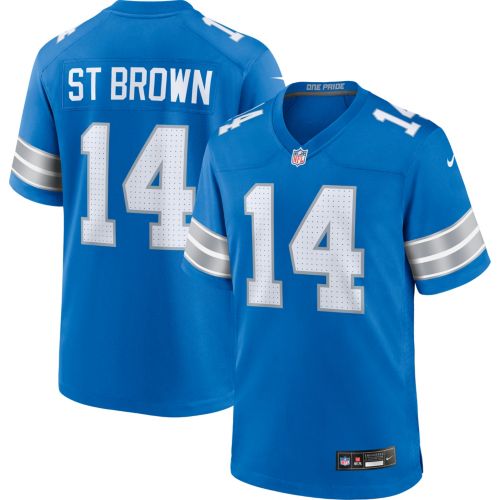 Nike Men's Detroit Lions Tyleik Williams #91 Blue Game Jersey
